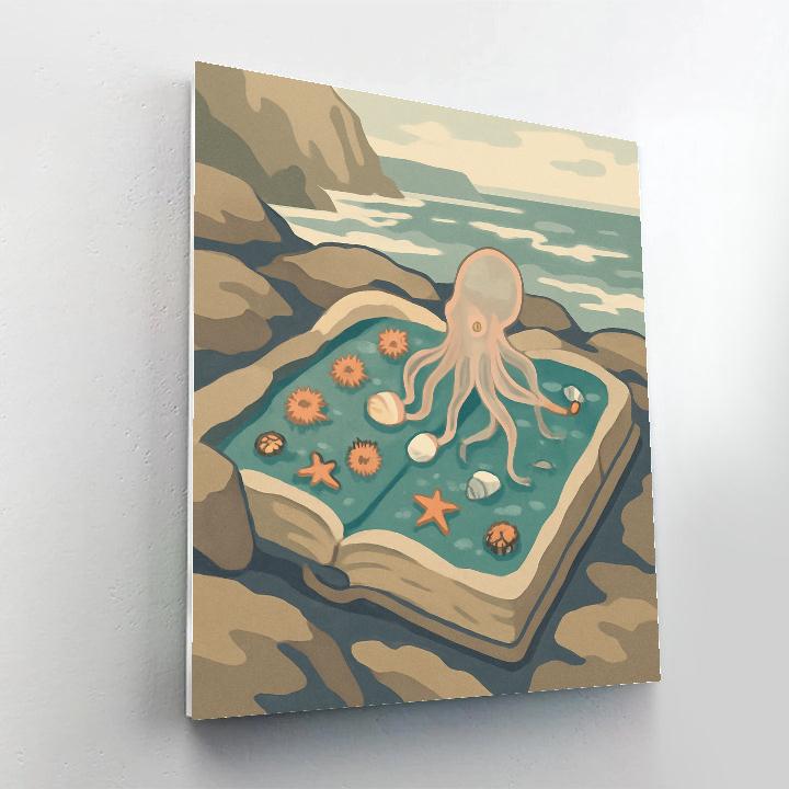 Tidepool Library In Ocean Light Number painting