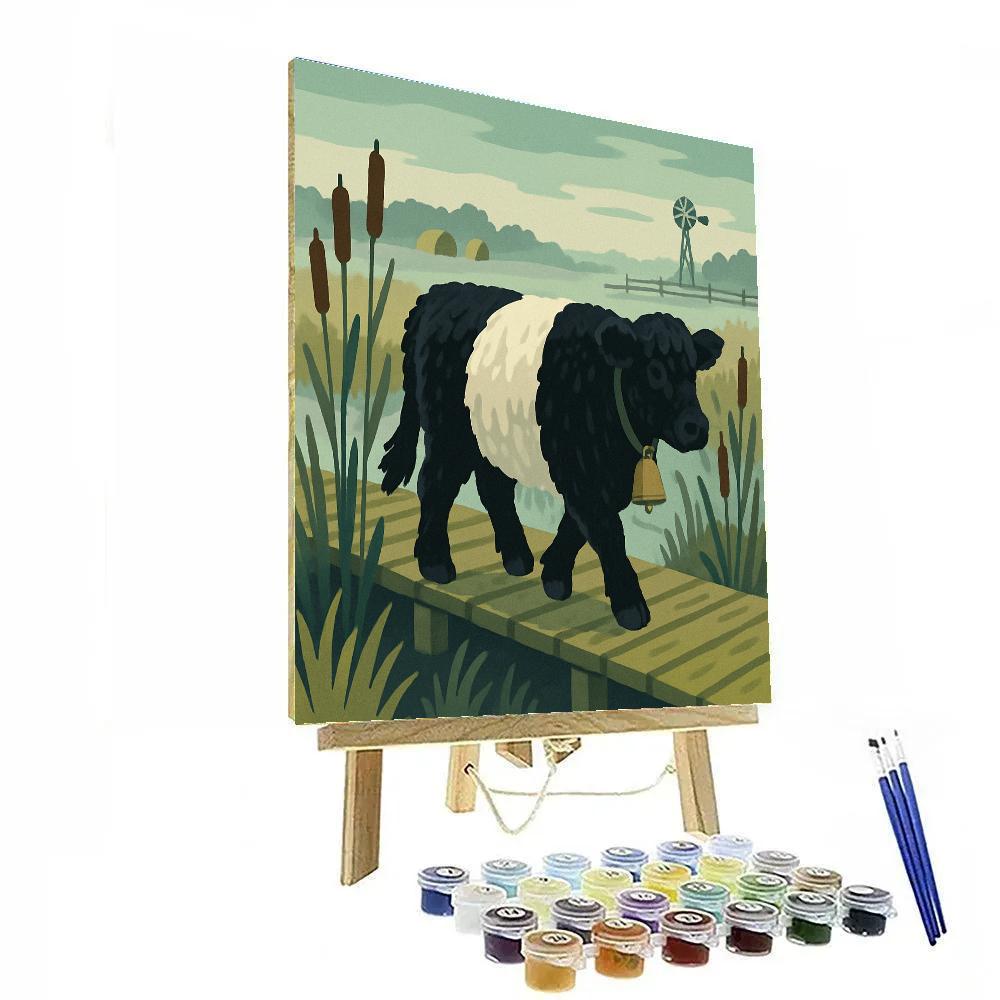 Marshland Cow Compass Walk paint by color