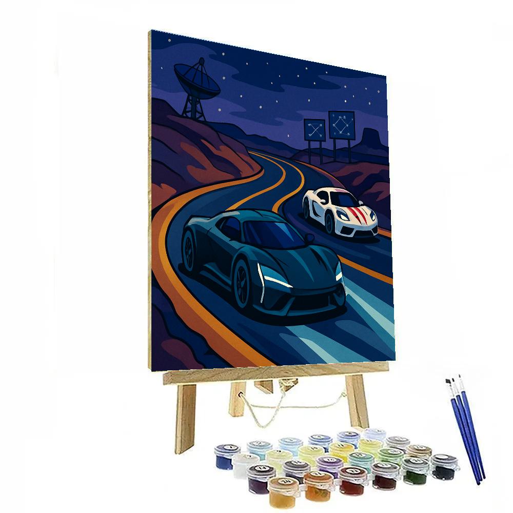 Midnight Observatory Cars Run Numbered painting kits