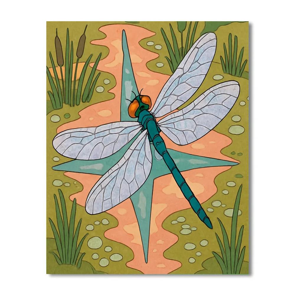 Marshlight Dragonfly Compass paint by color