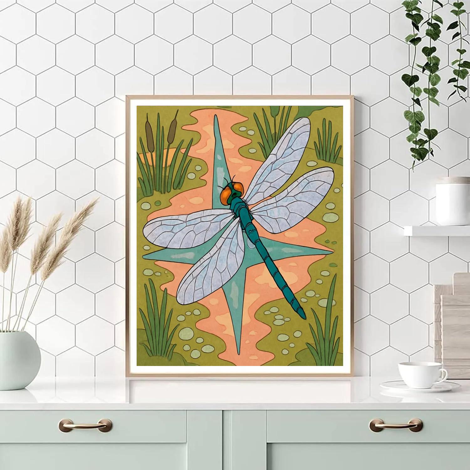 Marshlight Dragonfly Compass paint by color