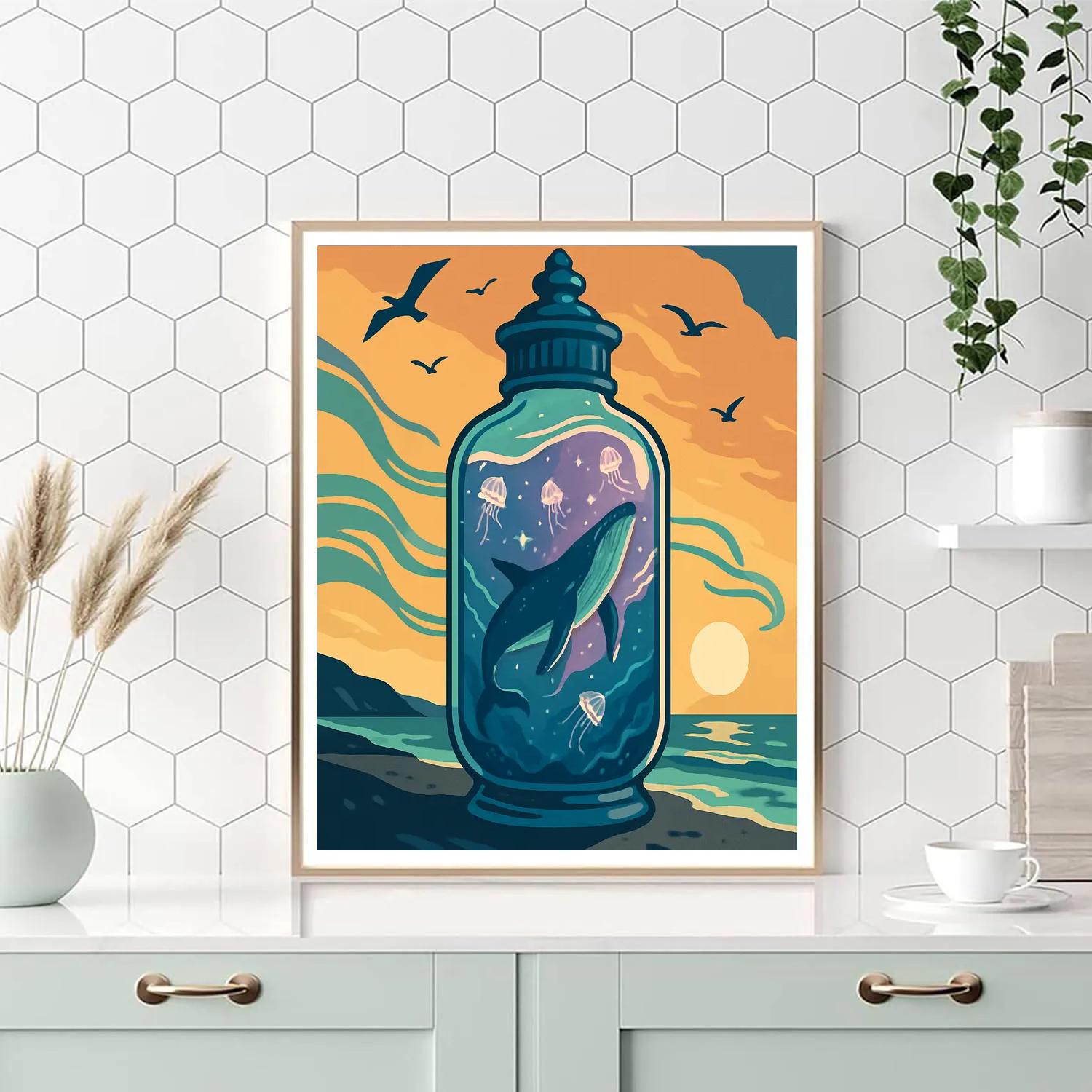 Ocean Threaded Stormglass Painting by numbers kit