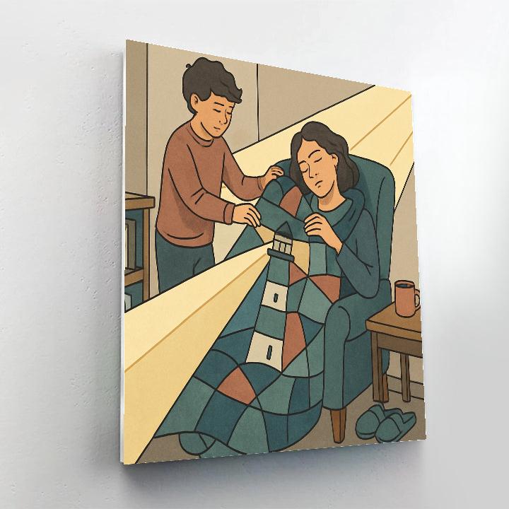 Lighthouse Quilt For A Sleeping Mother Paint by numbers art
