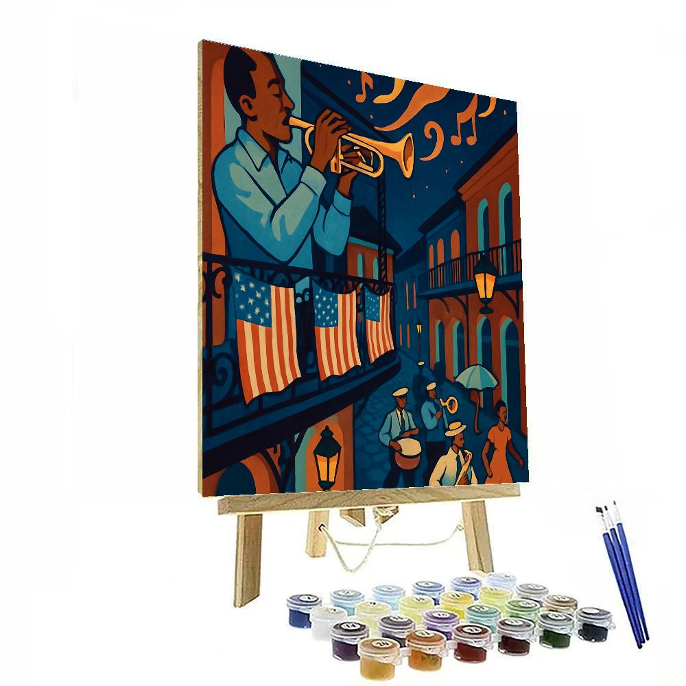 USA Crafted Jazz Night In New Orleans Painting by numbers kit