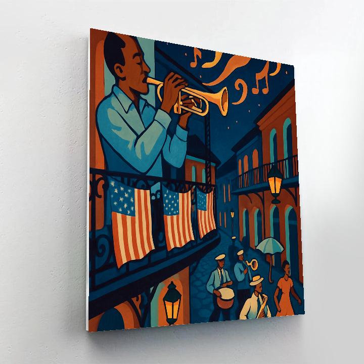 USA Crafted Jazz Night In New Orleans Painting by numbers kit