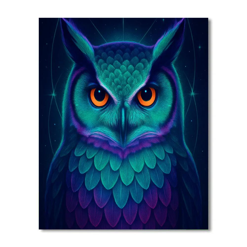 Aurora Owl Timekeeper paint by color