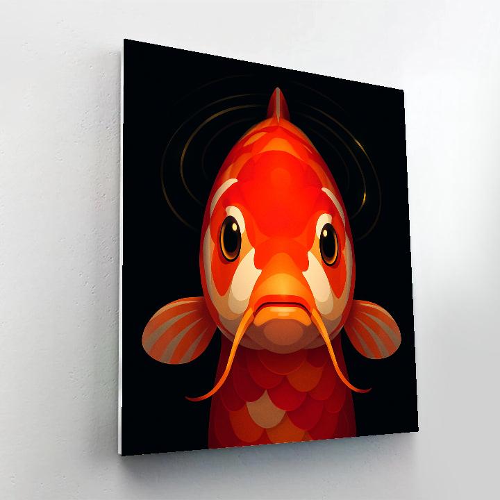 Crimson Koi Vortex Serenity DIY paint by numbers