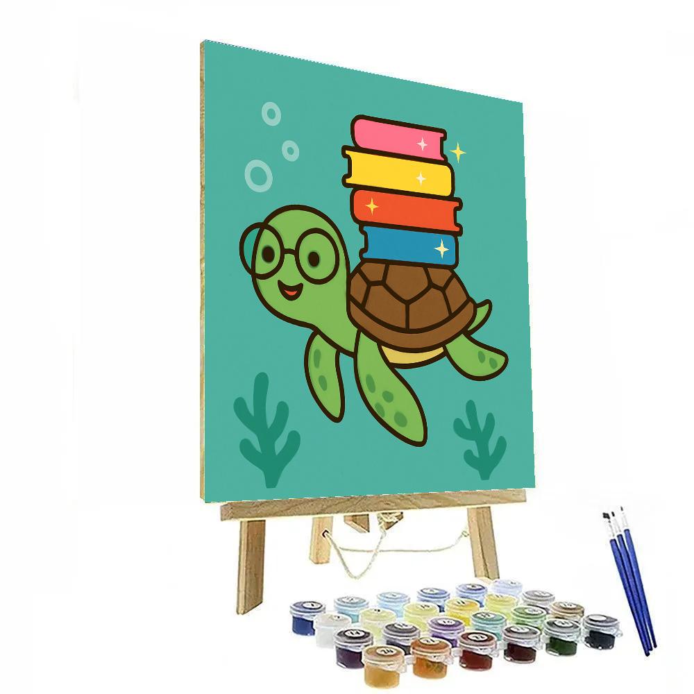Comet Library Turtle DIY paint by numbers