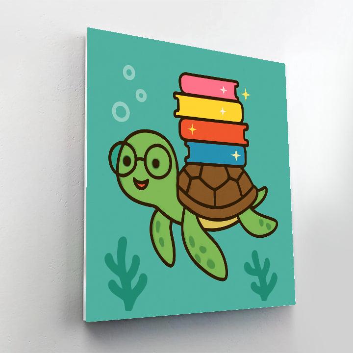 Comet Library Turtle DIY paint by numbers