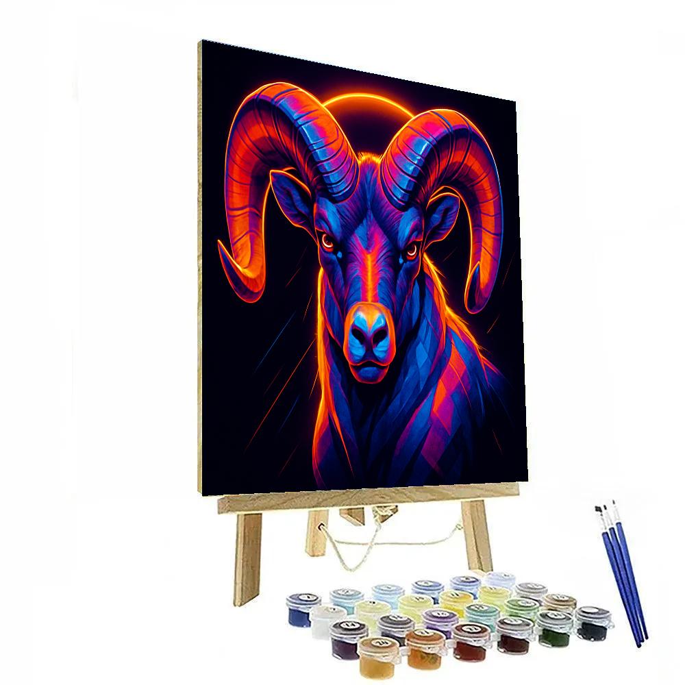 Prismatic Thunder Ram Painting by numbers kit