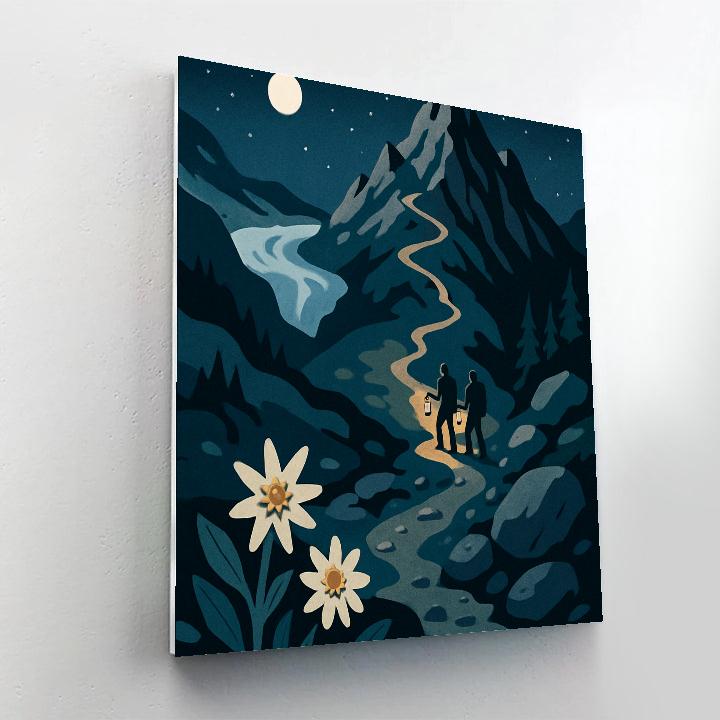 Lanternlit Mountain Switchbacks Paint by numbers kits
