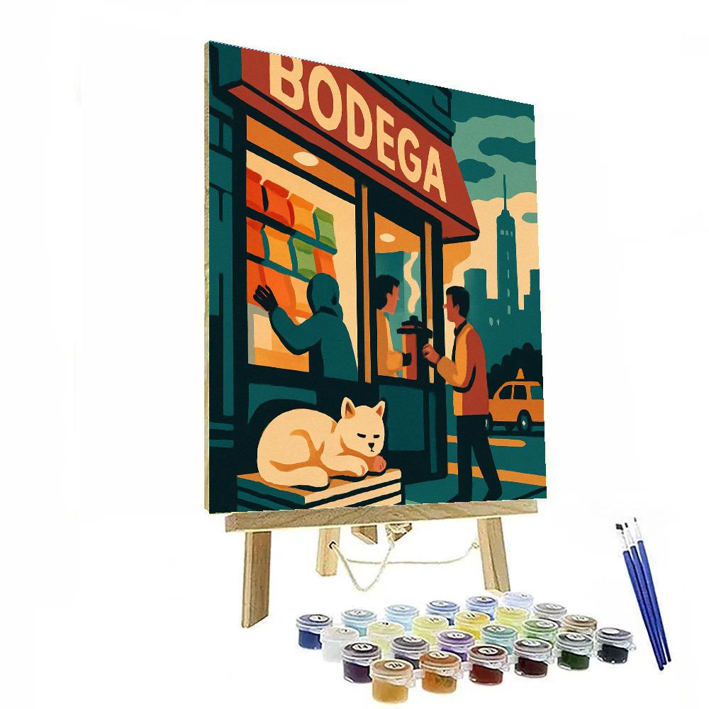 Stained Glass Bodega Dreams In New York Painting by numbers kit
