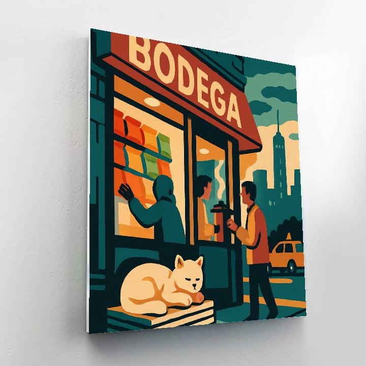 Stained Glass Bodega Dreams In New York Painting by numbers kit