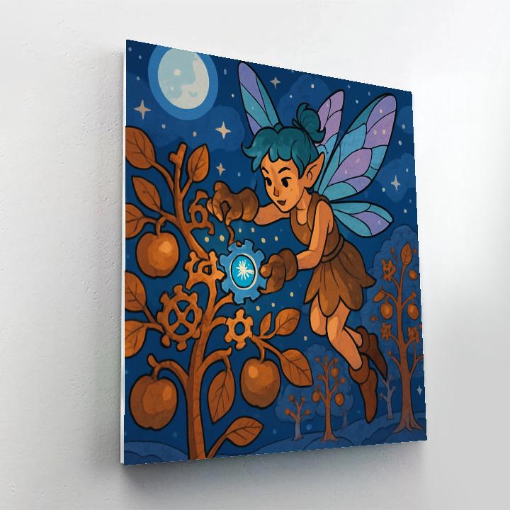 Clockwork Orchard Fairy Paint by numbers art