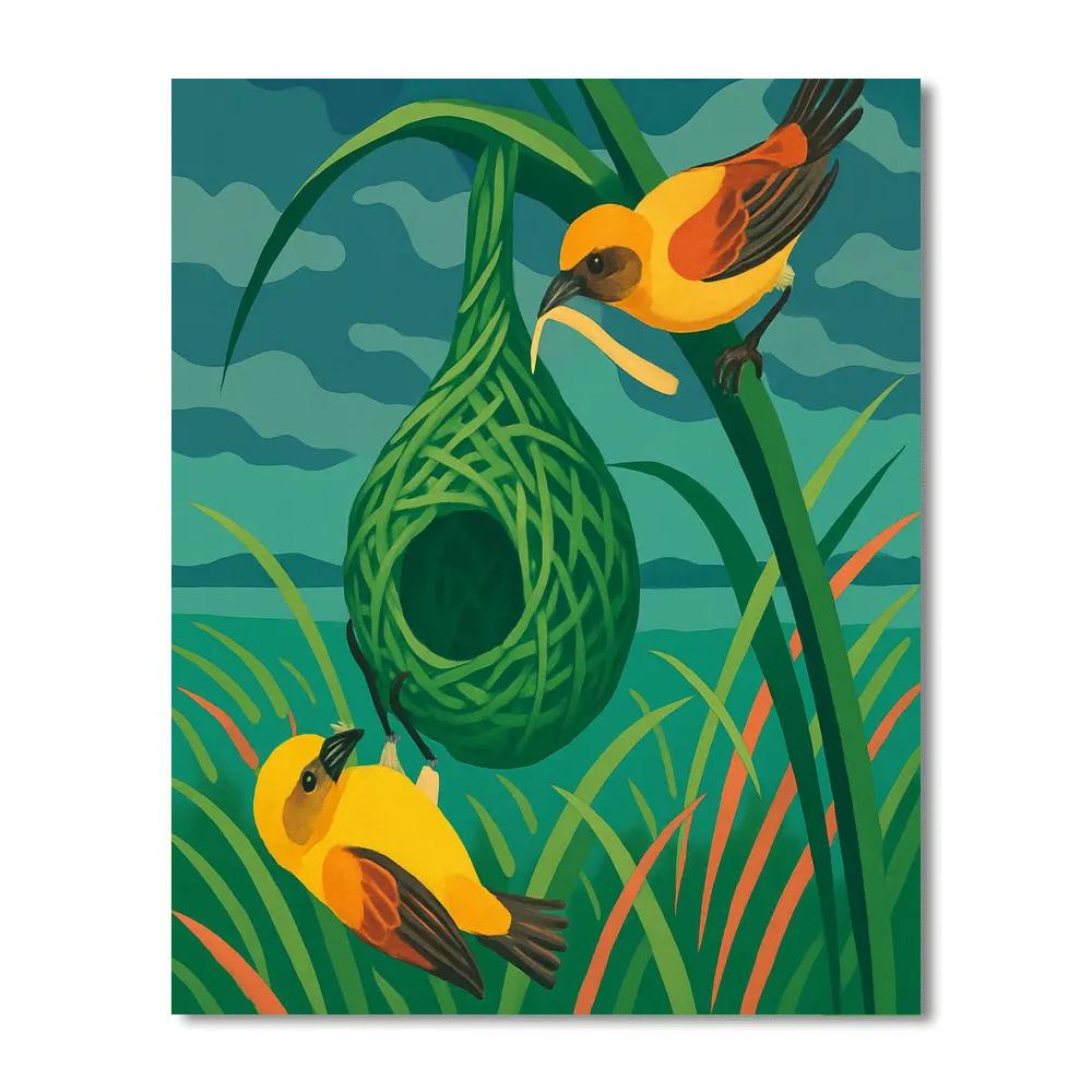 Monsoon Weavers Birds Paint by numbers kits