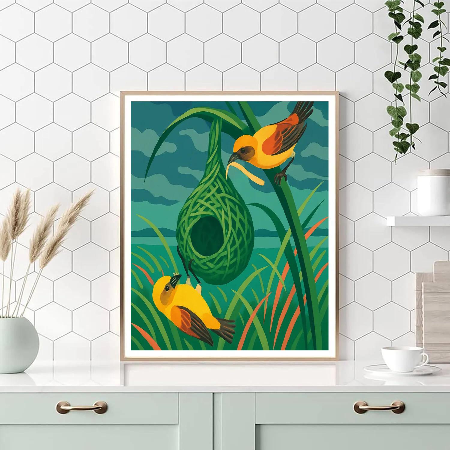 Monsoon Weavers Birds Paint by numbers kits