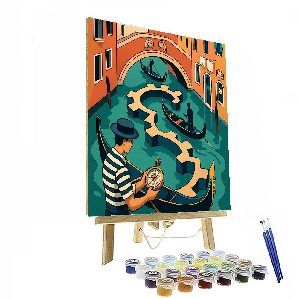 Clockwork Tide Venice Canals Number painting