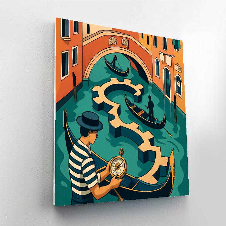 Clockwork Tide Venice Canals Number painting