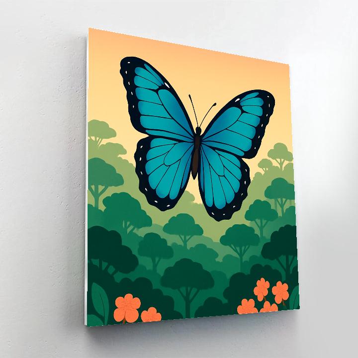 Butterfly Symphony In The Rainforest Canopy Painting by numbers kit