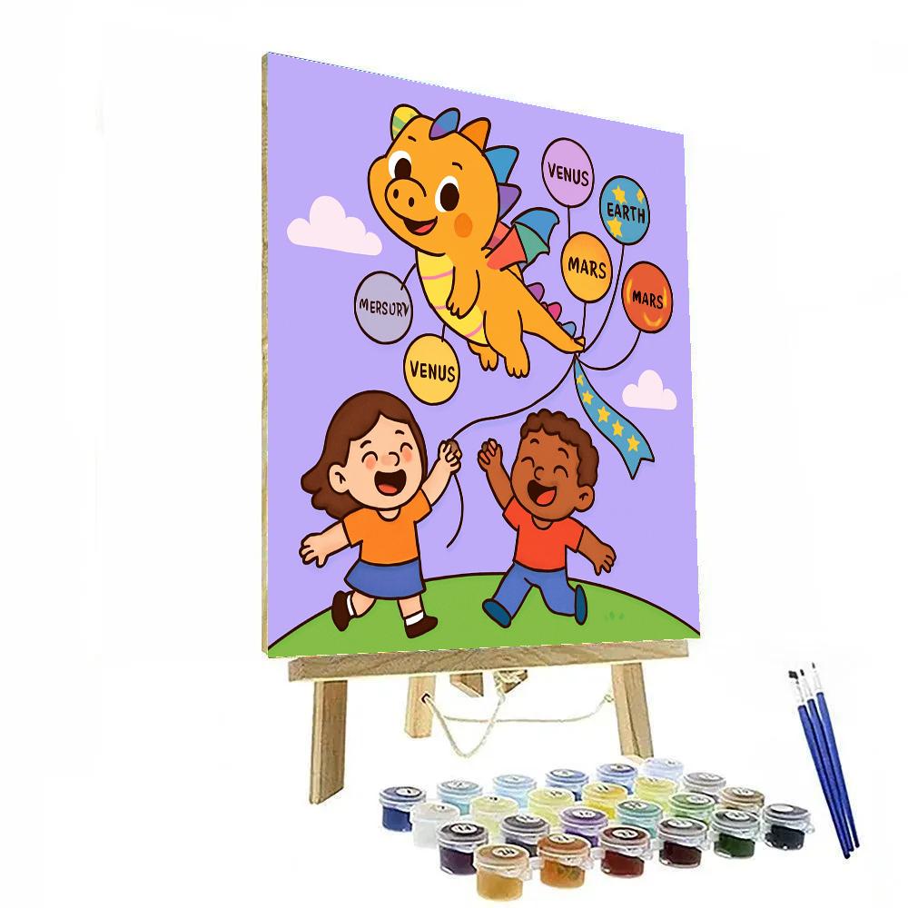 Nebula Kite Dragon Parade DIY paint by numbers