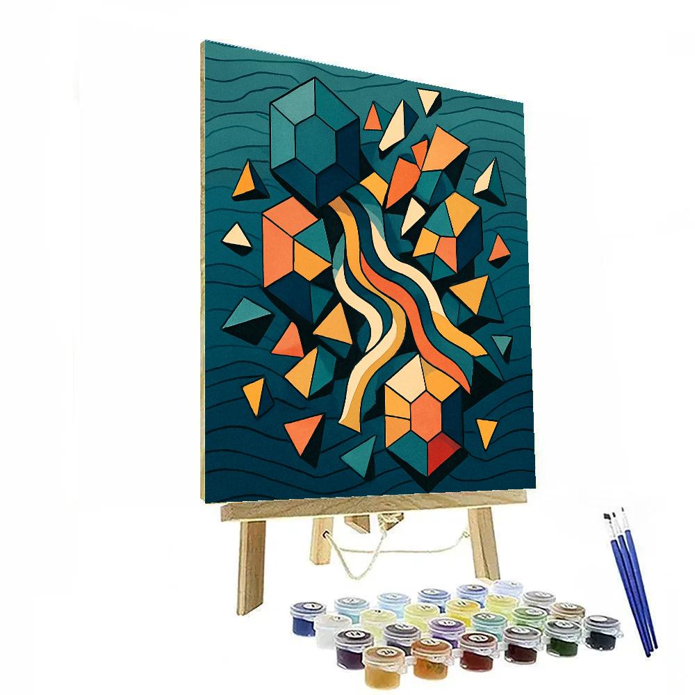 Prismatic Tectonics In Abstract Paint by numbers kits