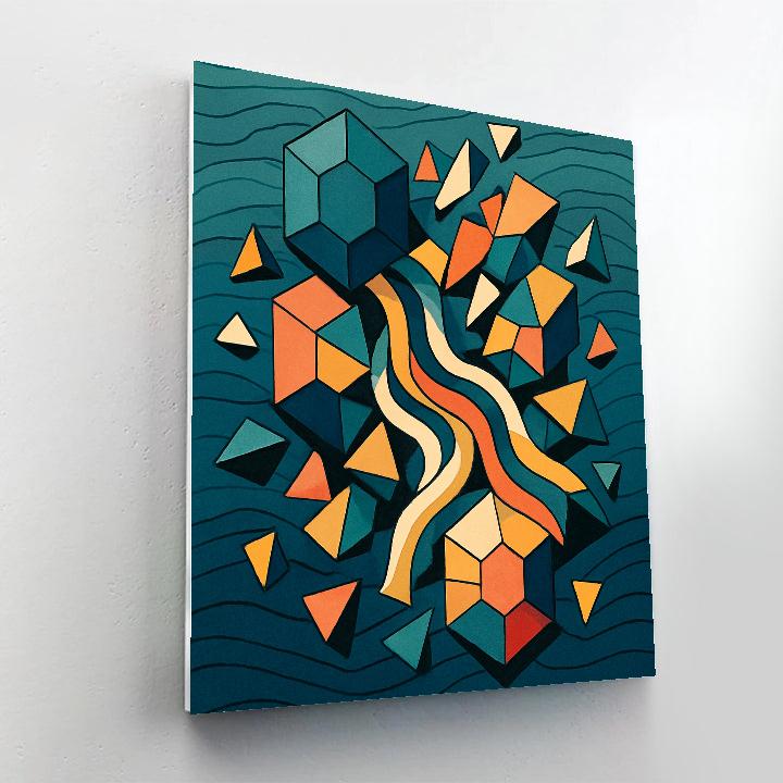 Prismatic Tectonics In Abstract Paint by numbers kits