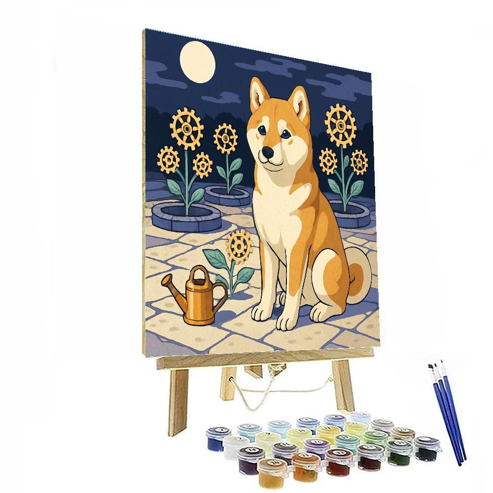 Clockwork Garden With Dog Companion DIY paint by numbers