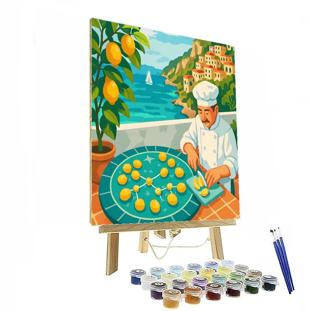Italy Crafted Citrus Star Map Terrace DIY paint by numbers