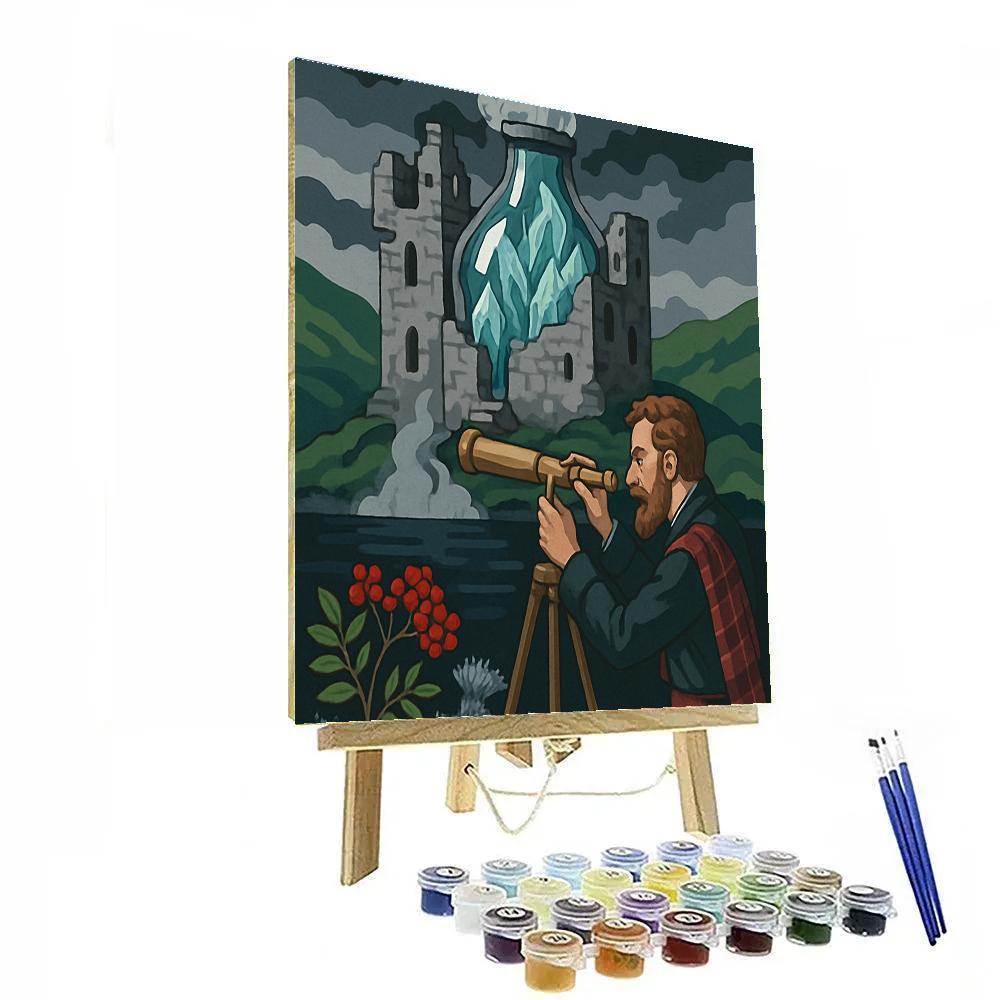 Storm Glass Castle Scotland Crafted Paint by numbers kits