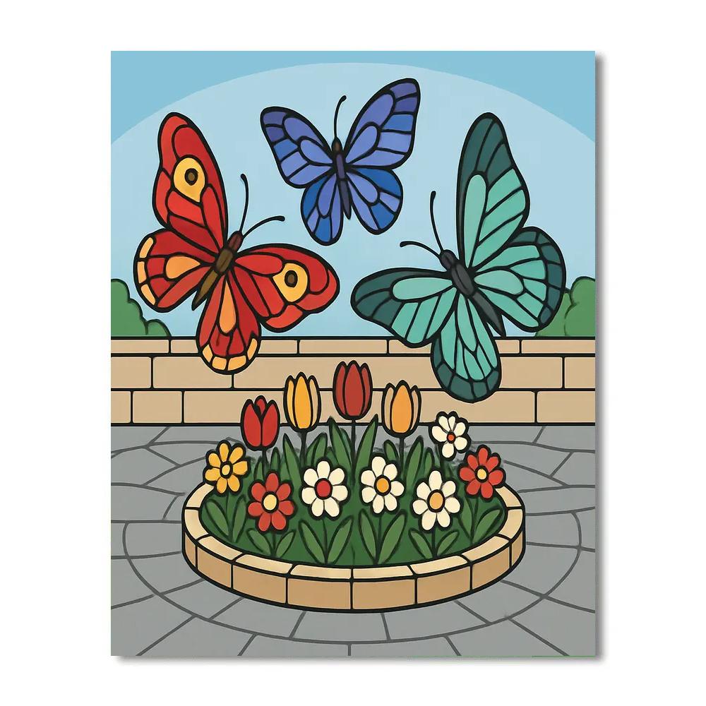 Garden Wings With Butterfly Echoes painting number kit
