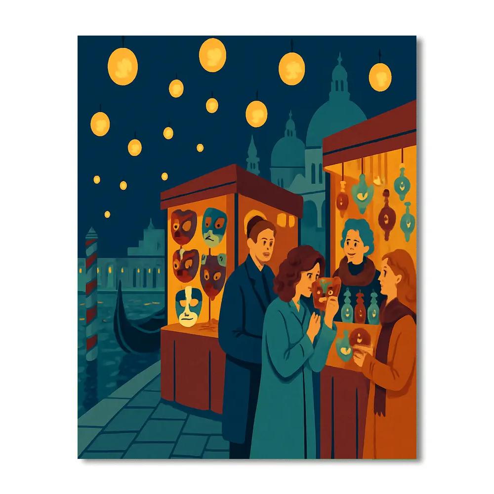 Piazza Lantern Festival In Venice paint by numbers