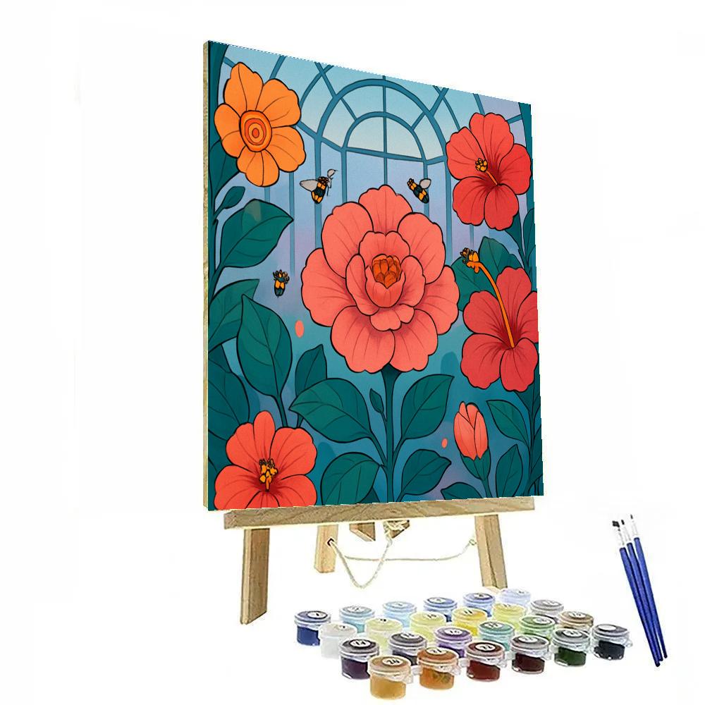 Clockwork Conservatory In Floral Bloom paint by numbers