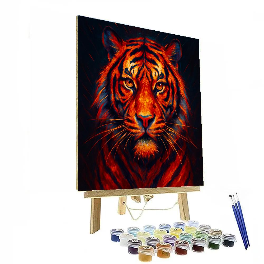 Solar Flare Tiger Gaze DIY paint by numbers