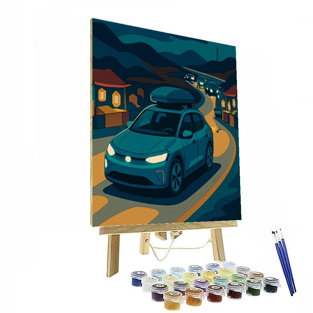 Midnight Bazaar Cars Caravan Paint by numbers kits