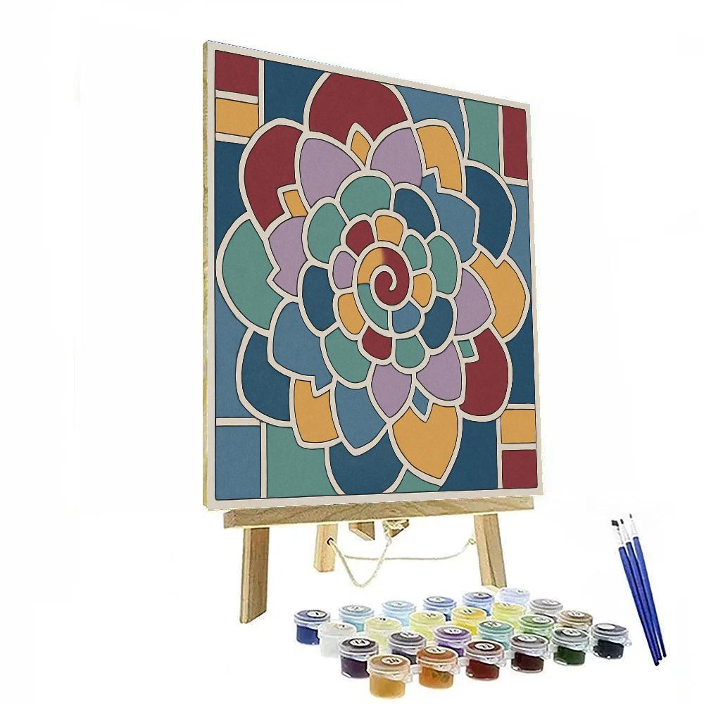 Abstract Lattice Bloom paint by number