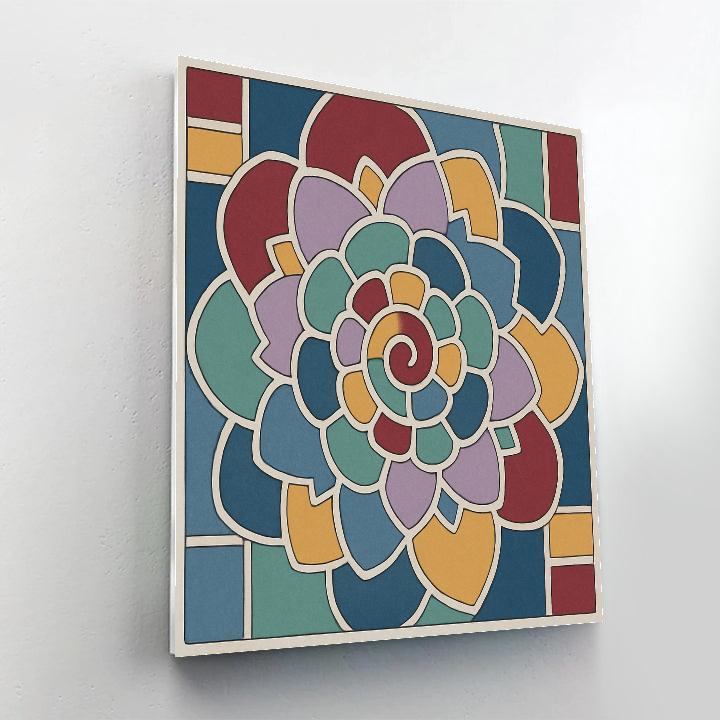 Abstract Lattice Bloom paint by number