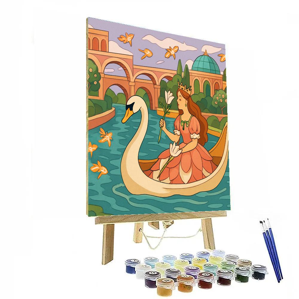 Gilded Canals With Princess In Bloom Paint by numbers kits