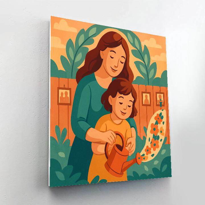 Garden Comet With Mother At The Center Paint by numbers art