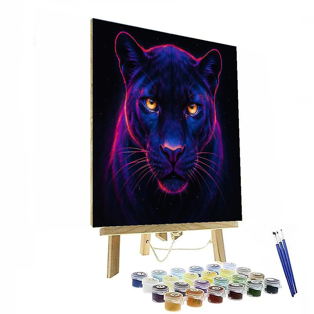Nebula Veil Panther DIY paint by numbers