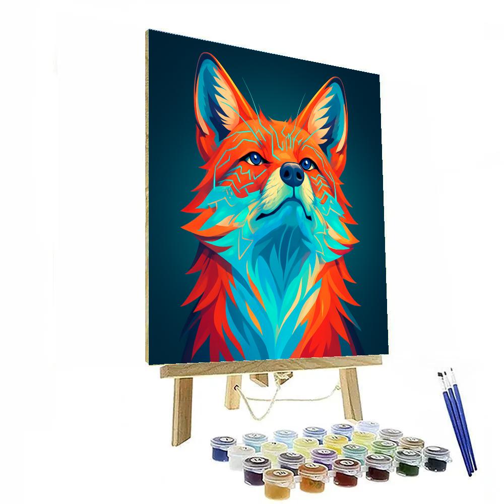Circuit Bloom Fox Painting by numbers kit