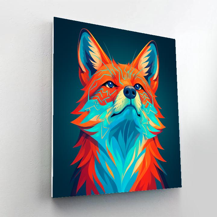 Circuit Bloom Fox Painting by numbers kit