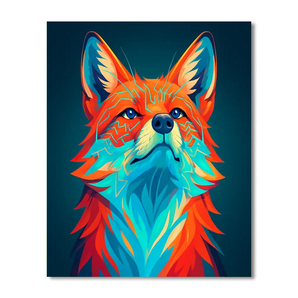 Circuit Bloom Fox Painting by numbers kit