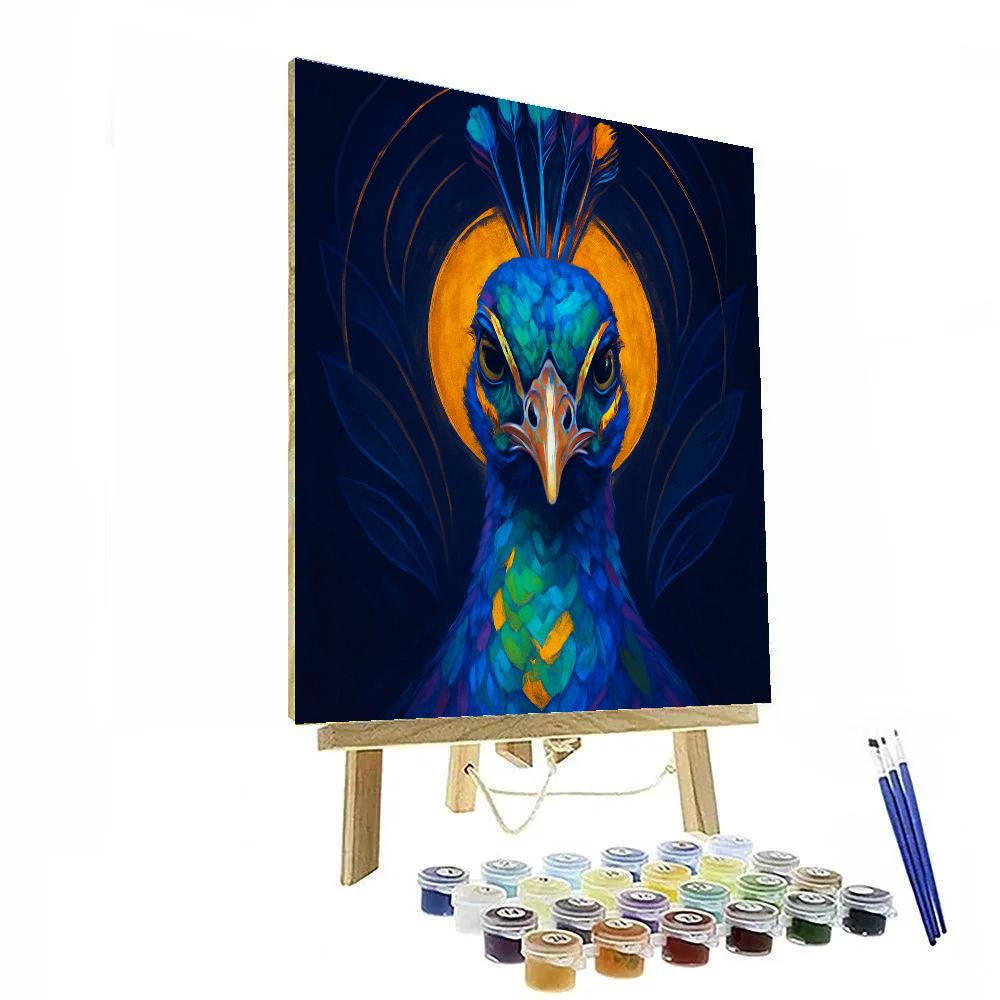 Radiant Crown Peacock Paint by numbers kits