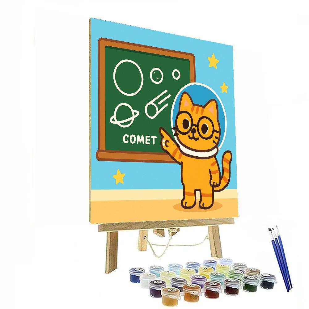 Comet Classroom Cat painting number kit