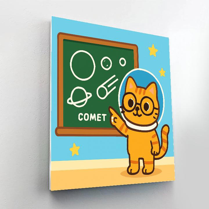 Comet Classroom Cat painting number kit