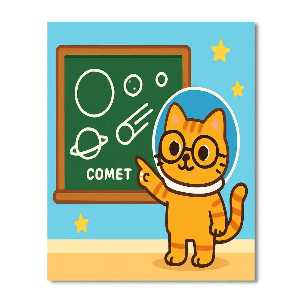 Comet Classroom Cat painting number kit