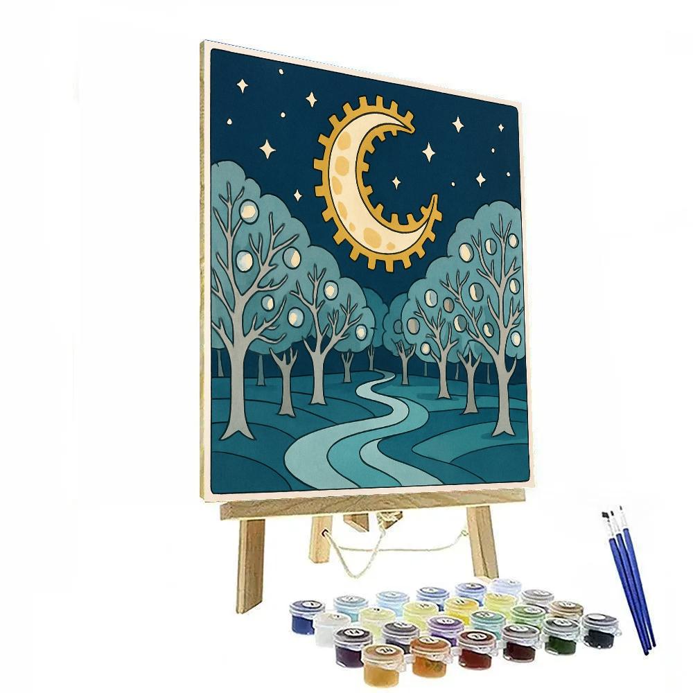 Clockwork Moon Orchard painting number kit