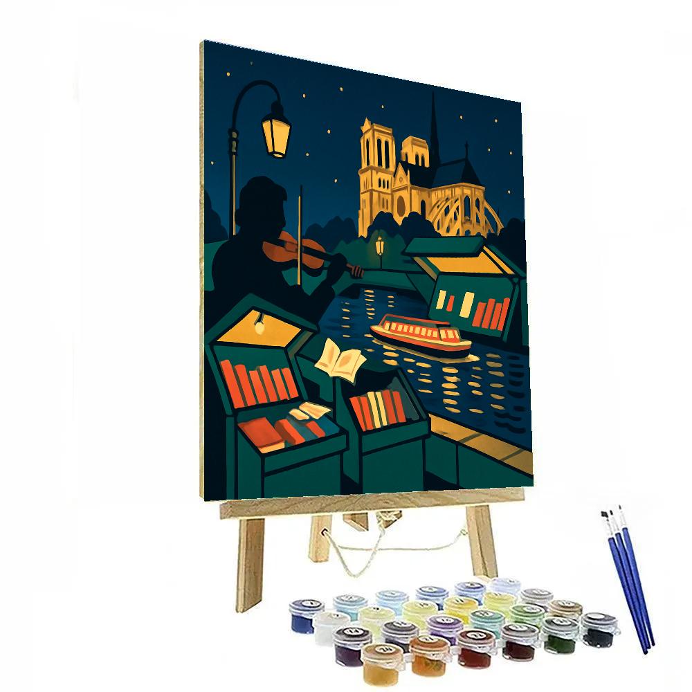 Midnight Bookstalls Of Paris Paint by numbers kits