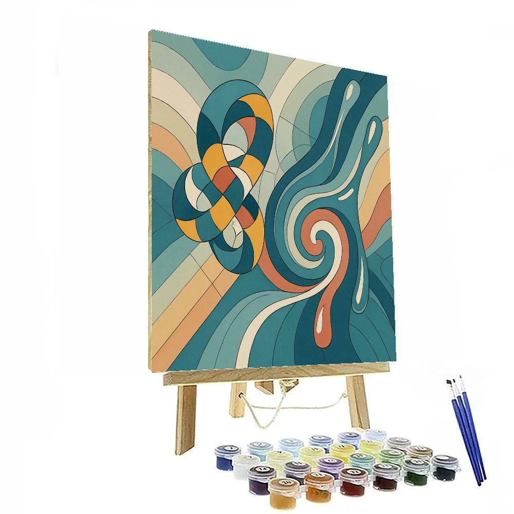 Tidal Lattice In Abstract Motion Numbered painting kits