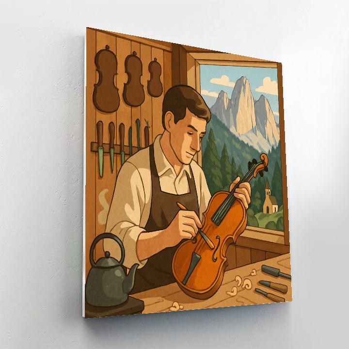 Alpine Luthier Workshop In Italy Numbered painting kits